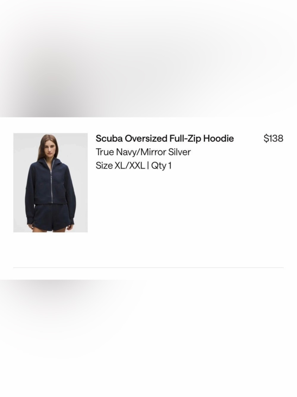 New Without Tags - Navy Lululemon Scuba Oversized Full-Zip Hoodie Size XL/X